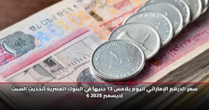 سعر الدرهم الإماراتي اليوم يلامس 13 جنيهاً في البنوك المصرية (تحديث السبت 6 ديسمبر 2025)