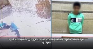 سرقة هاتف الشرقية: الداخلية تضبط طالباً اعتدى على فتاة بعصا خشبية لسرقتها